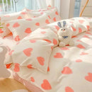GobekUsa Cartoon Print Polyester Bedding Set Full Size Soft Duvet Cover Set