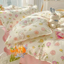 GobekUsa Cartoon Print Polyester Bedding Set Full Size Soft Duvet Cover Set