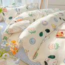 GobekUsa Cartoon Print Polyester Bedding Set Full Size Soft Duvet Cover Set