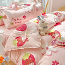 GobekUsa Cartoon Print Polyester Bedding Set Full Size Soft Duvet Cover Set