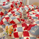 GobekUsa Cartoon Print Polyester Bedding Set Full Size Soft Duvet Cover Set