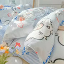 GobekUsa Cartoon Print Polyester Bedding Set Full Size Soft Duvet Cover Set