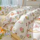 GobekUsa Cartoon Print Polyester Bedding Set Full Size Soft Duvet Cover Set