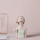 GobekUsa Butterfly Fairy Resin Figurines with Gold Tray Home Decor Craft