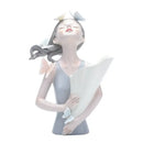 GobekUsa Decorative Butterfly Girl Sculptures Resin Flower Vase Ornaments