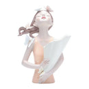 GobekUsa Decorative Butterfly Girl Sculptures Resin Flower Vase Ornaments