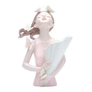 GobekUsa Decorative Butterfly Girl Sculptures Resin Flower Vase Ornaments