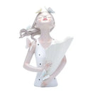GobekUsa Decorative Butterfly Girl Sculptures Resin Flower Vase Ornaments