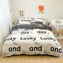 GobekUsa Happy Little Dog Duvet Set with Sheet Pillowcases Queen/King Single Double Bedding