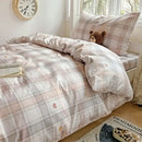 GobekUsa Cotton Printed Student Bedding Set - All Seasons Queen Single Comforter Cover Set