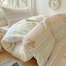 GobekUsa Cotton Printed Student Bedding Set - All Seasons Queen Single Comforter Cover Set