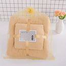 Pastel coral velvet bath towel set bathroom soft absorbent linens by Decorbites