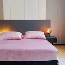 GobekUsa Cozy Flannel Queen Bed Sheet | Soft Fitted Coral Fleece Mattress Cover | Plush Winter Bedsheet