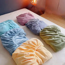 GobekUsa Cozy Flannel Queen Bed Sheet | Soft Fitted Coral Fleece Mattress Cover | Plush Winter Bedsheet