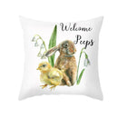 Pastel easter egg bunny pillow cover living room spring decor by Decorbites