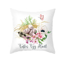 Pastel easter egg bunny pillow cover living room spring decor by Decorbites