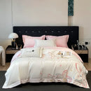 GobekUsa Embroidered Butterfly Flowers Patchwork Bedding Set