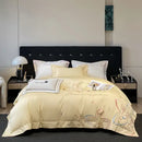 GobekUsa Embroidered Butterfly Flowers Patchwork Bedding Set