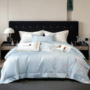 GobekUsa Embroidered Butterfly Flowers Patchwork Bedding Set