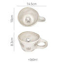 Pastel floral and celestial cartoon animal coffee mugs kitchen set by Decorbites