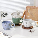 Pastel floral and celestial cartoon animal coffee mugs kitchen set by Decorbites