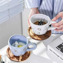 Pastel floral and celestial cartoon animal coffee mugs kitchen set by Decorbites