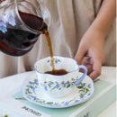 GobekUsa Bone China Coffee Cup and Saucer Set for Home and Office