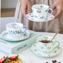 GobekUsa Bone China Coffee Cup and Saucer Set for Home and Office