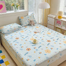 GobekUsa Cool Silk Latex Fitted Sheet Set with Pillowcases, Summer Ice Silk, Single Double Bed