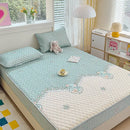 GobekUsa Cool Silk Latex Fitted Sheet Set with Pillowcases, Summer Ice Silk, Single Double Bed