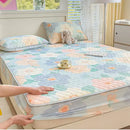 GobekUsa Cool Silk Latex Fitted Sheet Set with Pillowcases, Summer Ice Silk, Single Double Bed