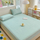 GobekUsa Cool Silk Latex Fitted Sheet Set with Pillowcases, Summer Ice Silk, Single Double Bed