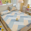 GobekUsa Cool Silk Latex Fitted Sheet Set with Pillowcases, Summer Ice Silk, Single Double Bed