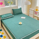 GobekUsa Cool Silk Latex Fitted Sheet Set with Pillowcases, Summer Ice Silk, Single Double Bed
