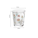 Pastel floral rabbit glass tea coffee cup kitchen tumbler by Decorbites