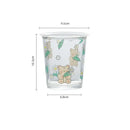 Pastel floral rabbit glass tea coffee cup kitchen tumbler by Decorbites