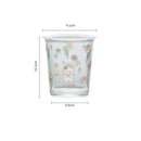 Pastel floral rabbit glass tea coffee cup kitchen tumbler by Decorbites