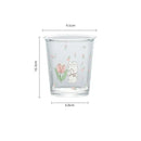 Pastel floral rabbit glass tea coffee cup kitchen tumbler by Decorbites