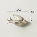 Pastel flying bird ceramic wall ornament living room decor by Decorbites
