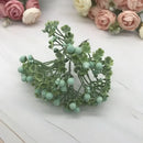 Pastel foam ball artificial flower set living room decor by Decorbites