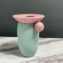 GobekUsa Geometric Ball Ceramic Vase Hand-made Home Decor