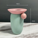 GobekUsa Geometric Ball Ceramic Vase Hand-made Home Decor