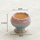 Pastel gradient lotus flower ceramic succulent pots bedroom decor by Decorbites