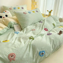 GobekUsa Cartoon Embroidery Bedding Set for Single & Double Sleepers