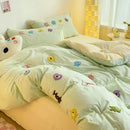 GobekUsa Cartoon Embroidery Bedding Set for Single & Double Sleepers