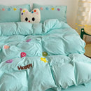 GobekUsa Cartoon Embroidery Bedding Set for Single & Double Sleepers