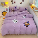 GobekUsa Cartoon Towel Embroidery Bedding Set in Soft Washed Cotton for Kids