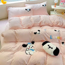 GobekUsa Cartoon Towel Embroidery Bedding Set in Soft Washed Cotton for Kids