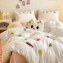 GobekUsa Cartoon Towel Embroidery Bedding Set in Soft Washed Cotton for Kids