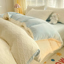 GobekUsa Fresh Bubble Yarn Fabric Bedding Set - Soft, Breathable Duvet Cover with Sheet